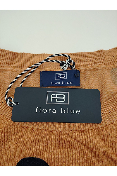 fiora blue Hnědý dámský pulovr s puntíky Vel. DE 50 | fiora blue | obrázek 5