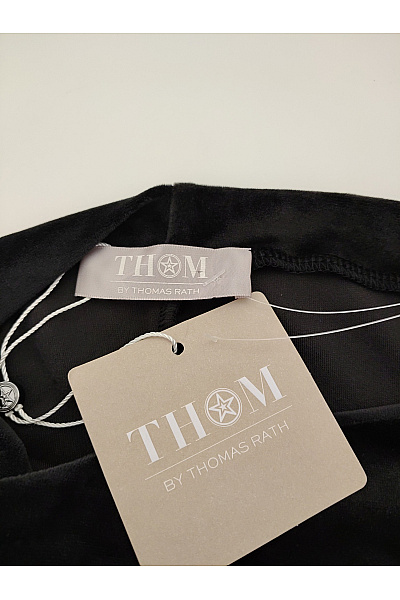 THOM By Thomas Rath Černé sametové šaty s dlouhým rukávem elegantní Velikost DE 42 | THOM By Thomas Rath | obrázek 5