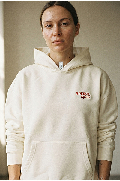 MERCHCODE Béžová Bavlněná Oversized Mikina S Kapucí A Klokaní Kapsou Velikost 3XL