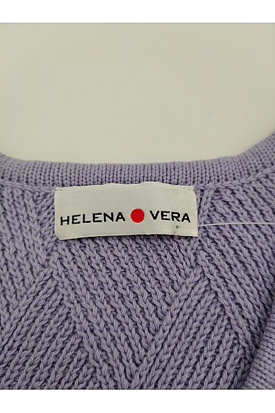 HELENA VERA Fialový pletený pulovr s výstřihem do V Vel. DE 40 | HELENA VERA | obrázek 4