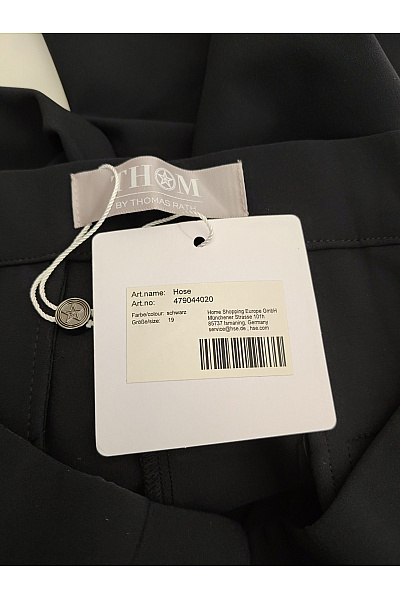 THOM By Thomas Rath Černé široké kalhoty s puky Vel. DE 19 | THOM By Thomas Rath | obrázek 4