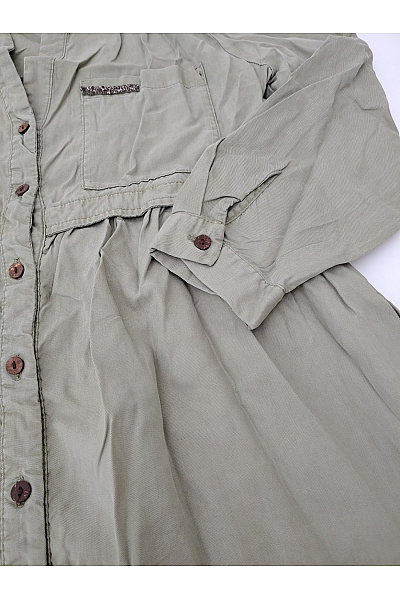 ZARA Khaki košilové šaty s dlouhým rukávem Vel. EU M | ZARA | obrázek 2