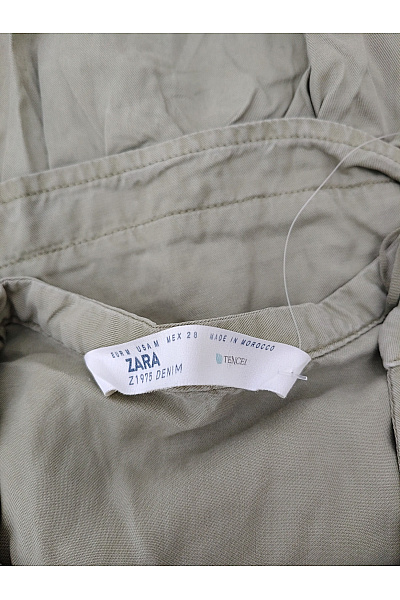 ZARA Khaki košilové šaty s dlouhým rukávem Vel. EU M | ZARA | obrázek 5