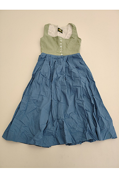 Hammerschmid Bavlněné Dirndl šaty Midi Puntíkované Retro Vel. DE 34