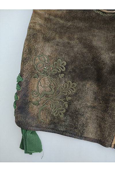 Wiesnkonig Pánské kožené kraťasy vintage retro hnědé Vel. DE 50 | Wiesnkonig | obrázek 4