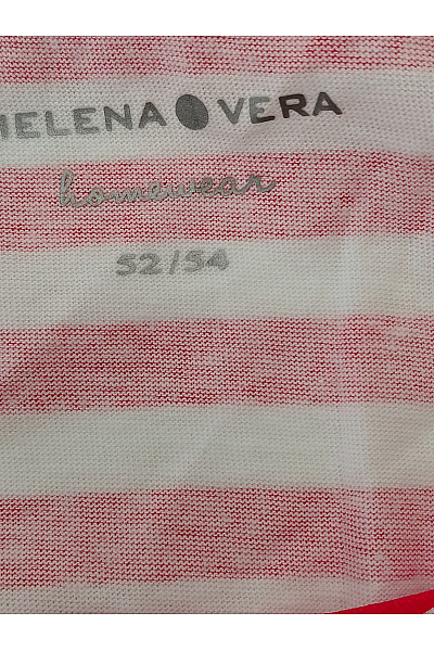HELENA VERA Dámské bavlněné pruhované tričko s krátkým rukávem a kulatým výstřihem Velikost DE 52/54 | HELENA VERA | obrázek 5