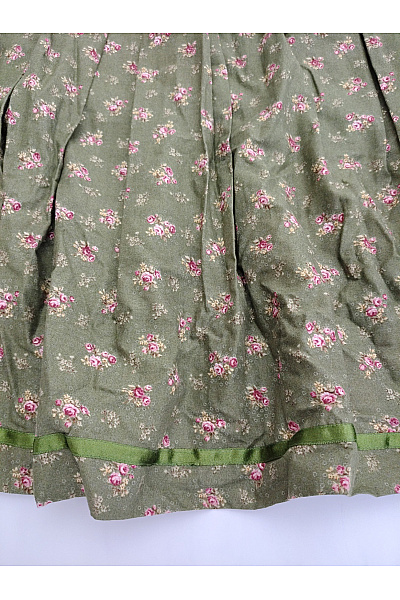 Trachtenmanufaktur Khaki květované midi šaty dirndl s páskem Velikost DE 36 | Trachtenmanufaktur | obrázek 2