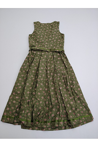 Trachtenmanufaktur Khaki květované midi šaty dirndl s páskem Velikost DE 36 | Trachtenmanufaktur | obrázek 5