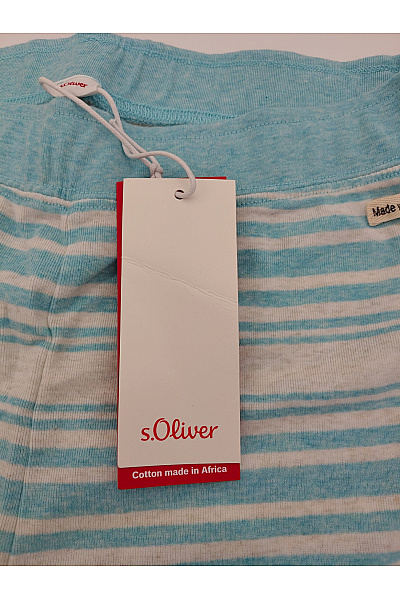 s.OLIVER Dámské bavlněné pruhované pyžamové kalhoty široké Vel. 42 | s.OLIVER | obrázek 6