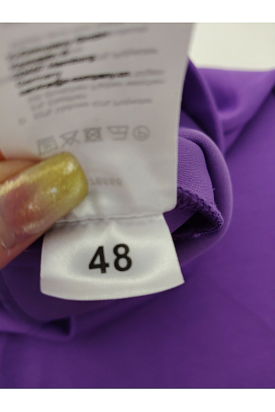 Jana Ina Fialové široké kalhoty s vysokým pasem a kapsami Vel. DE 48 | Jana Ina | obrázek 6