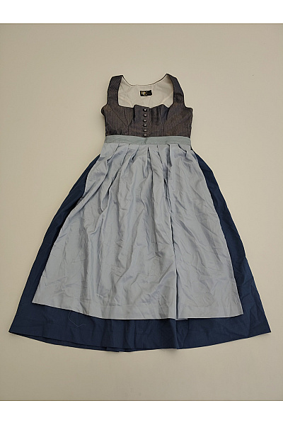 Trachten Deiser Modré bavlněné dirndl šaty midi retro Velikost DE 36 | Trachten Deiser | obrázek 2