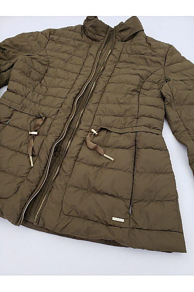Woolrich Dámská khaki prošívaná přechodná bunda se zipem Vel. S | Woolrich | obrázek 4
