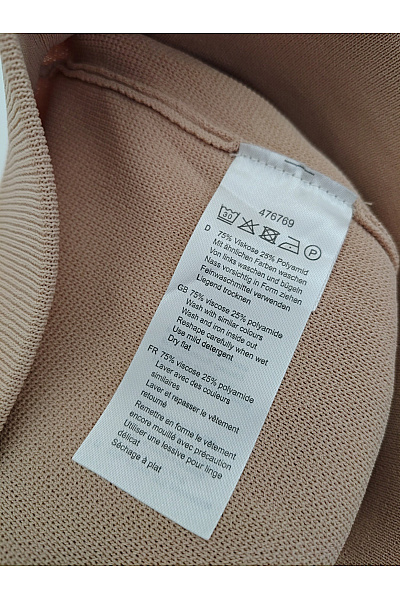 C'est tout Béžové široké úpletové kalhoty s kapsami Vel. IT 42 | C'est tout | obrázek 4