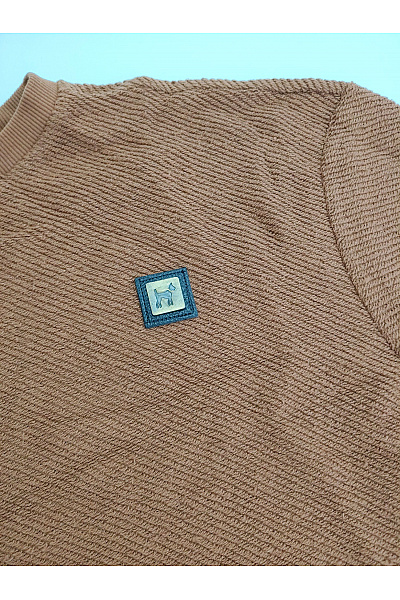 williot Hnědé bavlněné tričko s krátkým rukávem a kulatým výstřihem Vel. 2XL | williot | obrázek 2