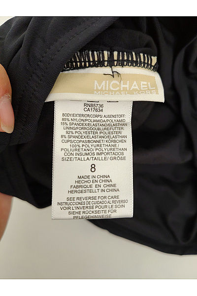 MICHAEL KORS Černé jednodílné asymetrické plavky s páskem Vel. US 8 | MICHAEL KORS | obrázek 8