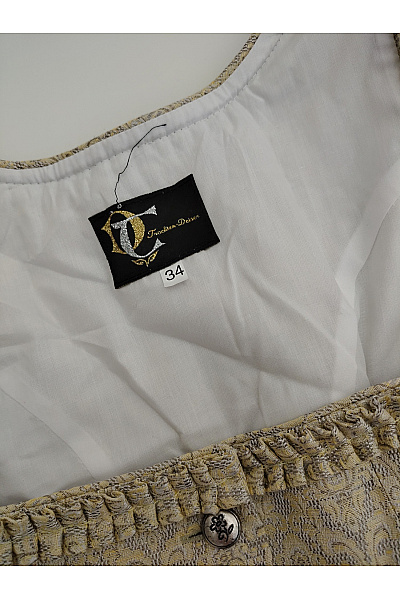 Trachten Deiser Béžové bavlněné dirndl šaty midi s páskem Vel. DE 34 | Trachten Deiser | obrázek 5