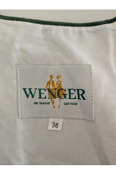 Wenger Zelené bavlněné dirndl šaty midi Velikost EU 36 | Wenger | obrázek 9