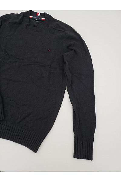 TOMMY HILFIGER Černý vlněný pulovr basic Velikost US XL | TOMMY HILFIGER | obrázek 5