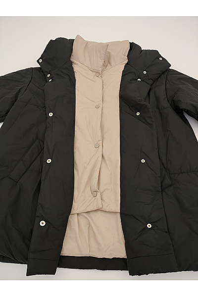 C'est tout Černá prošívaná puffer bunda oversize Velikost DE 42 | C'est tout | obrázek 5