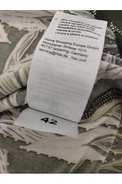 COUTURE LINE Dámská khaki halenka s potiskem a 3/4 rukávem Velikost IT 42 | COUTURE LINE | obrázek 6