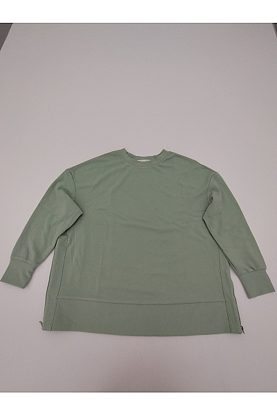 Jana Ina Dámská Khaki Mikina Oversized Crewneck Bez Potisku Velikost EU 44