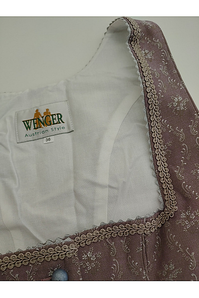 Wenger Fialové midi dirndl šaty květované retro Velikost EU 36 | Wenger | obrázek 5