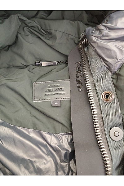 Khujo Dámská dlouhá prošívaná zimní bunda s kapucí khaki Velikost XL | Khujo | obrázek 12