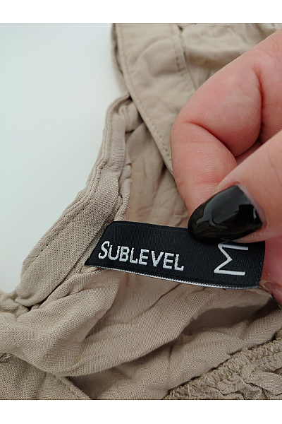 Sublevel Béžové volné midi šaty s rukávem boho Velikost M | Sublevel | obrázek 6