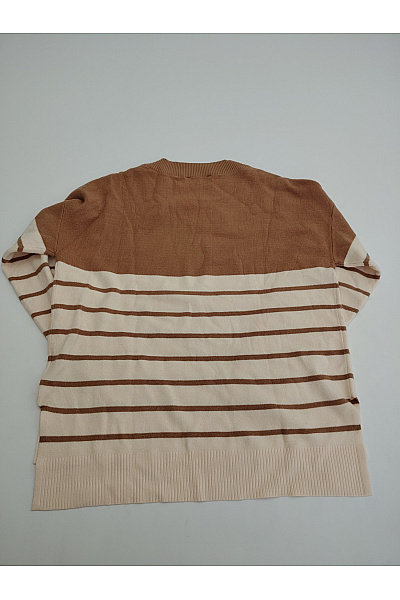 Jana Ina Dámský pruhovaný pulovr béžový pletený oversized Velikost DE 38 | Jana Ina | obrázek 8