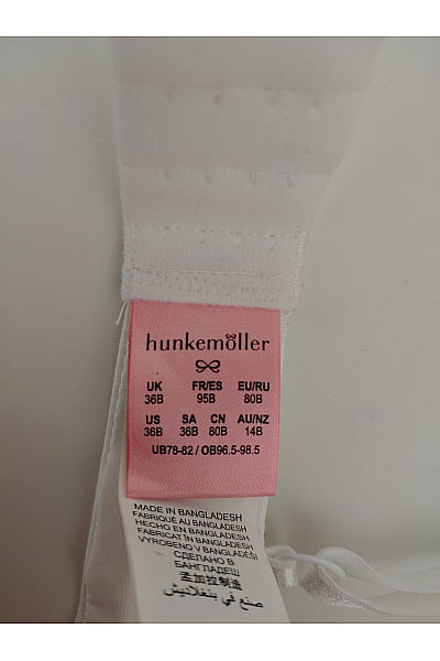 Hunkemoller Bílá hladká push up podprsenka s kosticemi Velikost UK 36B | Hunkemoller | obrázek 5