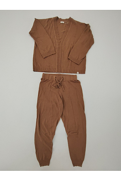 C&A Dámský Bavlněný Komplet Hnědý Oversized Vel. DE 38