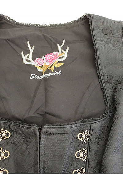 Stockerpoint Černé dlouhé maxi šaty dirndl korzetové elegantní Vel. DE 42 | Stockerpoint | obrázek 6