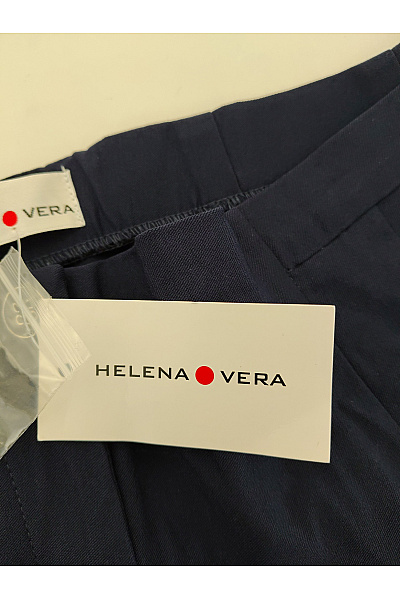 HELENA VERA Modré elegantní společenské kalhoty s kapsami Vel. DE 24 | HELENA VERA | obrázek 6