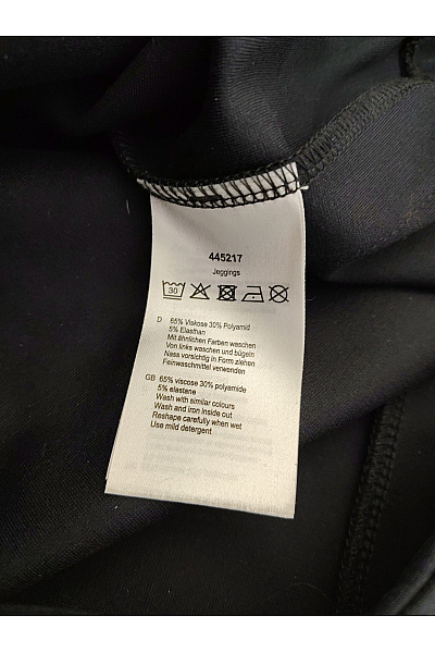 PFEFFINGER Černé elegantní kalhoty s lampasem Vel. DE 42 | PFEFFINGER | obrázek 6