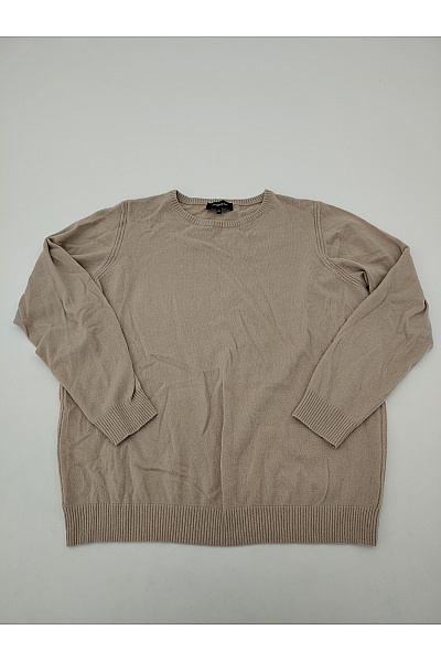 LAWRENCE GREY Béžový Kašmírový Pulovr Basic Velikost 3XL