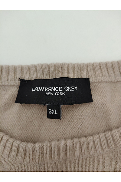 LAWRENCE GREY Béžový kašmírový pulovr basic Velikost 3XL | LAWRENCE GREY | obrázek 5