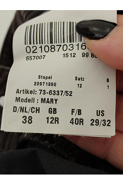 BRAX Dámské hnědé manšestrové kalhoty rovné Vel. DE 38 | BRAX | obrázek 7