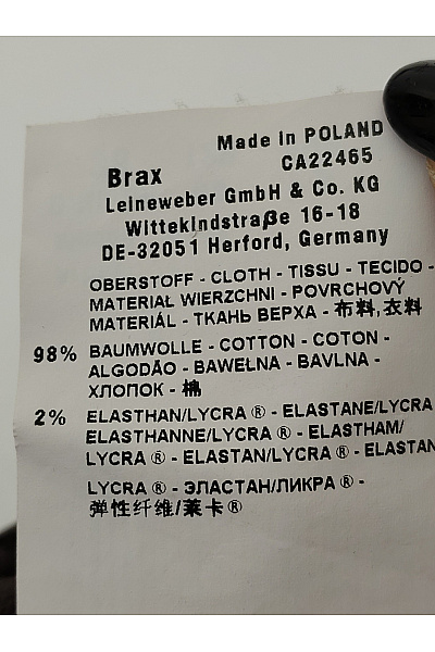 BRAX Dámské hnědé manšestrové kalhoty rovné Vel. DE 38 | BRAX | obrázek 8