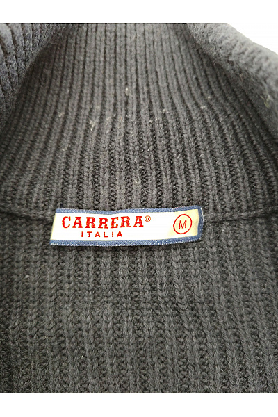 Carrera Pánský modrý pletený žebrovaný svetr na zip se stojáčkem Velikost M | Carrera | obrázek 6