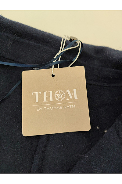 THOM By Thomas Rath Černý vlněný kabát klasický elegantní podzimní Vel. DE 40 | THOM By Thomas Rath | obrázek 6