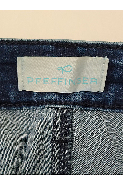 PFEFFINGER Dámské modré džíny s vysokým pasem a rozparkem Vel. DE 38 | PFEFFINGER | obrázek 4