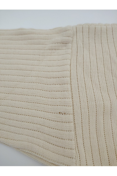 Béžový žebrovaný kardigan s límečkem na knoflíky Vel. XL | Unimoda | obrázek 6