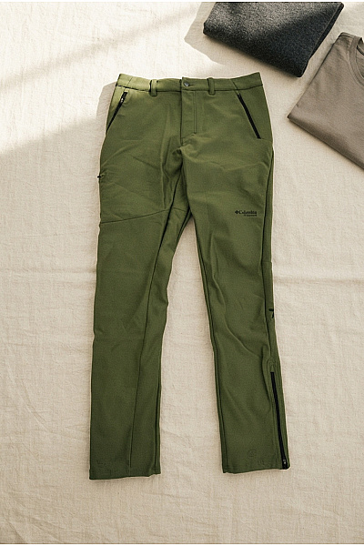 Columbia Khaki Softshellové Turistické Kalhoty Vel. US 34W 34L