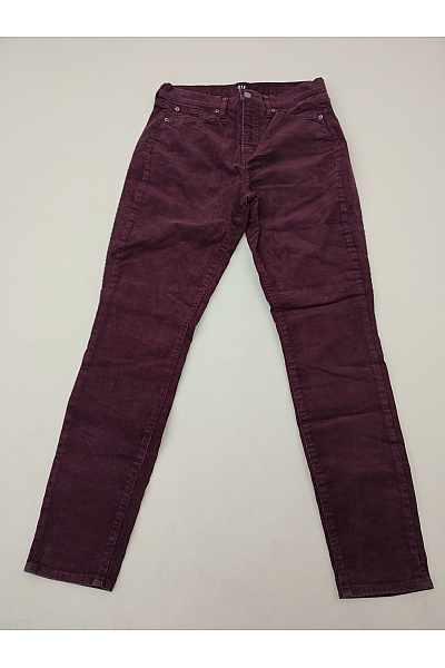 Gap Fialové manšestrové skinny kalhoty s vysokým pasem Velikost US 8/29R | Gap | obrázek 2