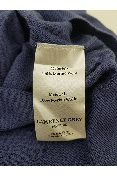 LAWRENCE GREY Dámský modrý vlněný pulovr merino basic Velikost IT 44 | LAWRENCE GREY | obrázek 3