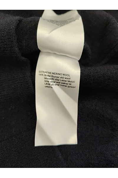 PIERRE CARDIN Černý vlněný pulovr merino basic Velikost XS | PIERRE CARDIN | obrázek 6
