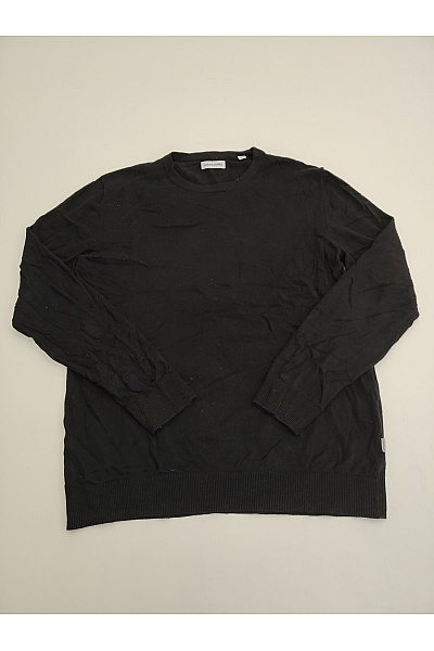 JACK & JONES Černý Bavlněný Pánský Pulovr Basic Vel. L