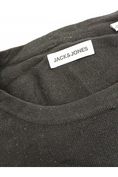 JACK & JONES Černý bavlněný pánský pulovr basic Vel. L | JACK & JONES | obrázek 4