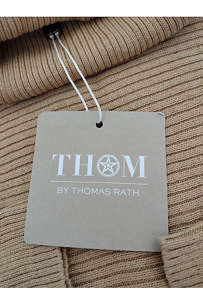 THOM By Thomas Rath Béžový pletený žebrovaný rolák s dlouhým rukávem Velikost EU 36 | THOM By Thomas Rath | obrázek 6