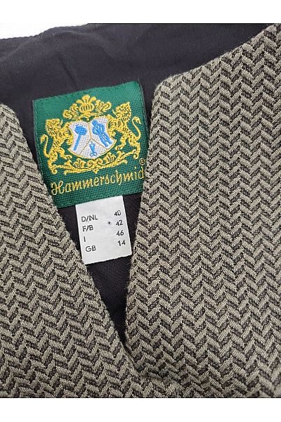 Hammerschmid Khaki dirndl šaty s páskem midi elegantní Vel. DE 40 | Hammerschmid | obrázek 6